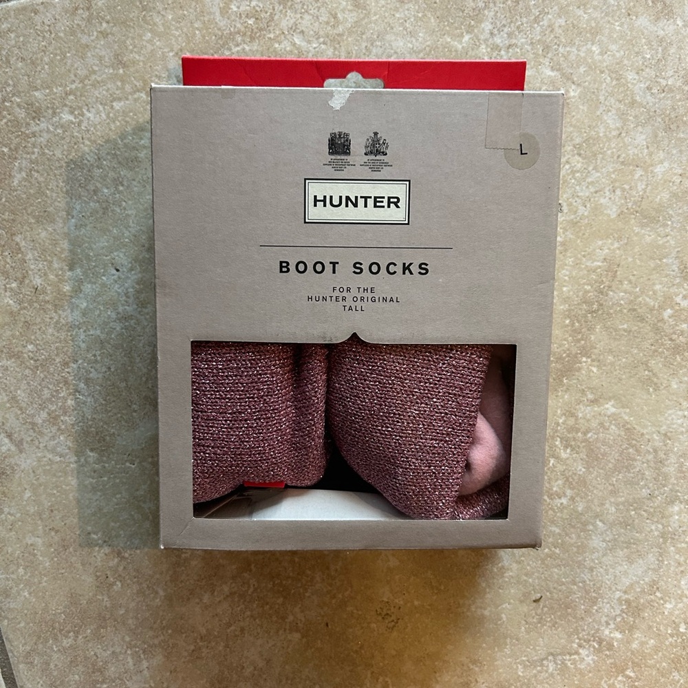 Hunter Large New in Box Pink Sand Org. Tall Glitter Cuff